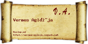 Vermes Aglája névjegykártya